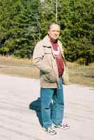 My dad, on a geocache.